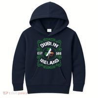 Funny Dublin Ireland Saint Patricks Day Green Shamrock Gifts Kids Hoodie thumb 0