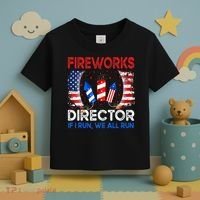 Fireworks Director If I Run You Run US 4th of July Toddler T-Shirt thumb 3