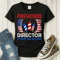 Fireworks Director If I Run You Run US 4th of July Women's T-Shirt thumb 3