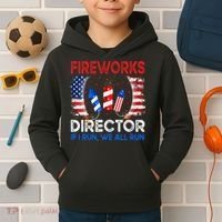 Fireworks Director If I Run You Run US 4th of July Kids Hoodie thumb 2