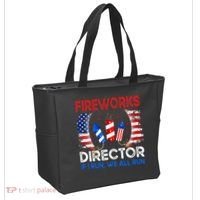 Fireworks Director If I Run You Run US 4th of July Tote Bag thumb 2