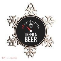 Funny Drinking I Need A Beer Meter Ornament thumb 0