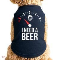 Funny Drinking I Need A Beer Meter Doggie Tank thumb 0