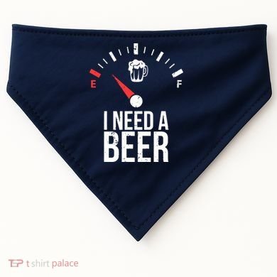 Funny Drinking I Need A Beer Meter USA-Made Doggie Bandana