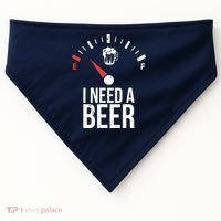 Funny Drinking I Need A Beer Meter USA-Made Doggie Bandana thumb 0