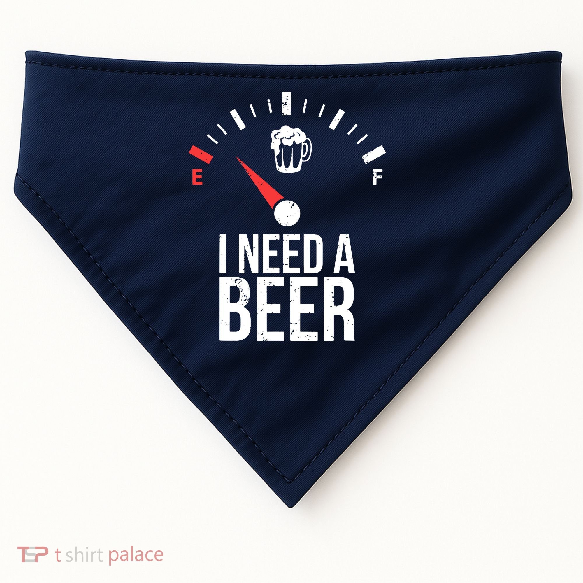Funny Drinking I Need A Beer Meter USA-Made Doggie Bandana