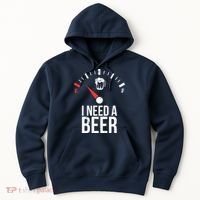 Funny Drinking I Need A Beer Meter Hoodie thumb 0
