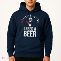 Funny Drinking I Need A Beer Meter Hoodie thumb 2