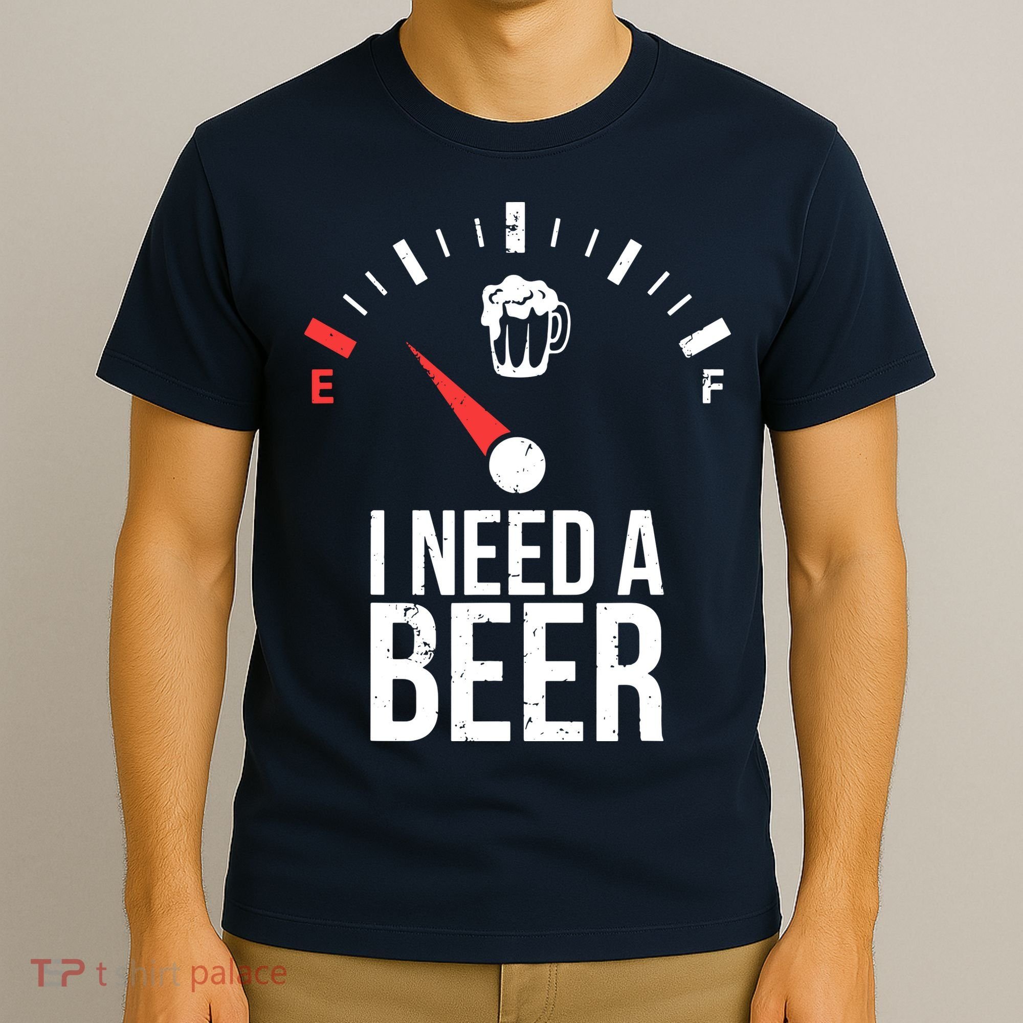 Funny Drinking I Need A Beer Meter T-Shirt