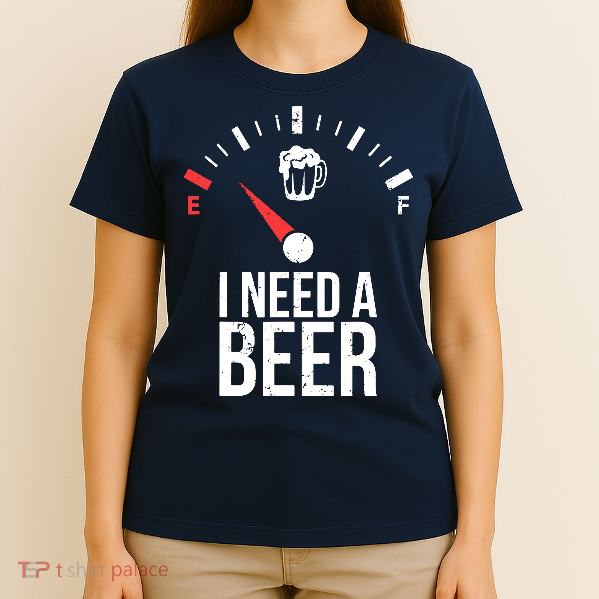 Funny Drinking I Need A Beer Meter T-Shirt