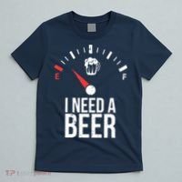 Funny Drinking I Need A Beer Meter T-Shirt thumb 5