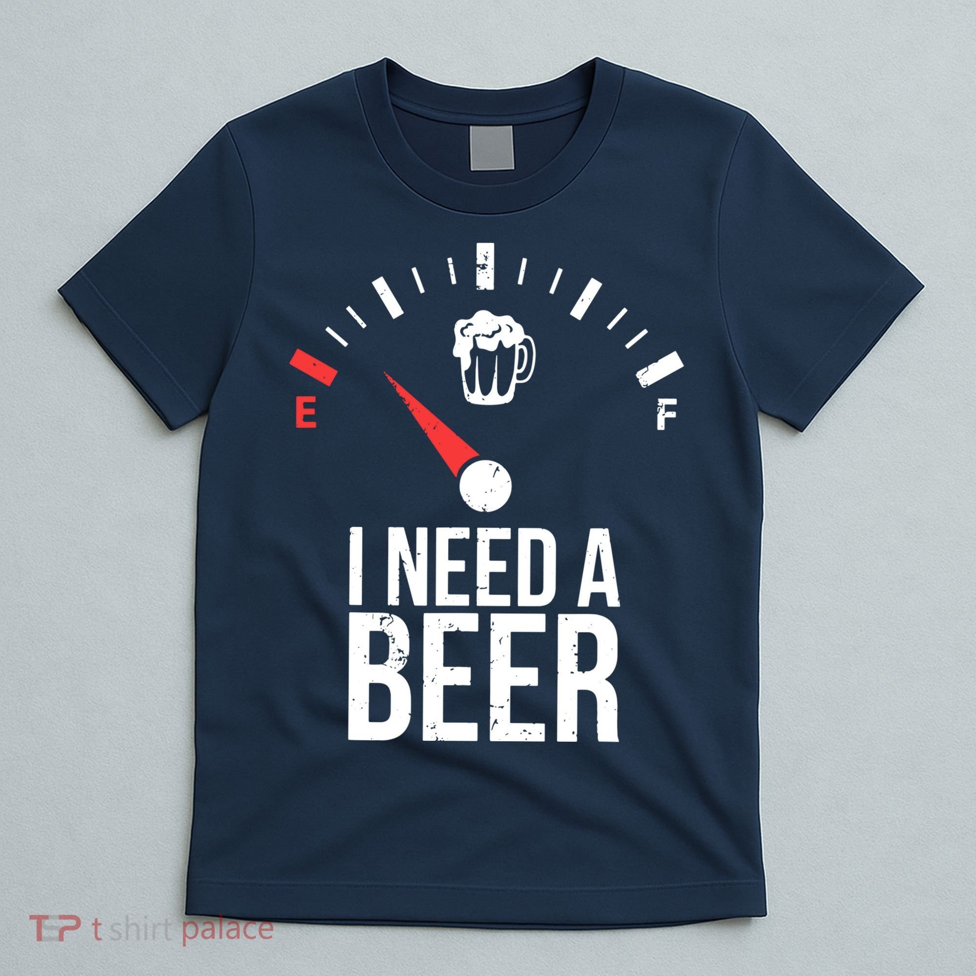 Funny Drinking I Need A Beer Meter T-Shirt