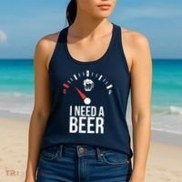 Funny Drinking I Need A Beer Meter Women's Tank Top thumb 2