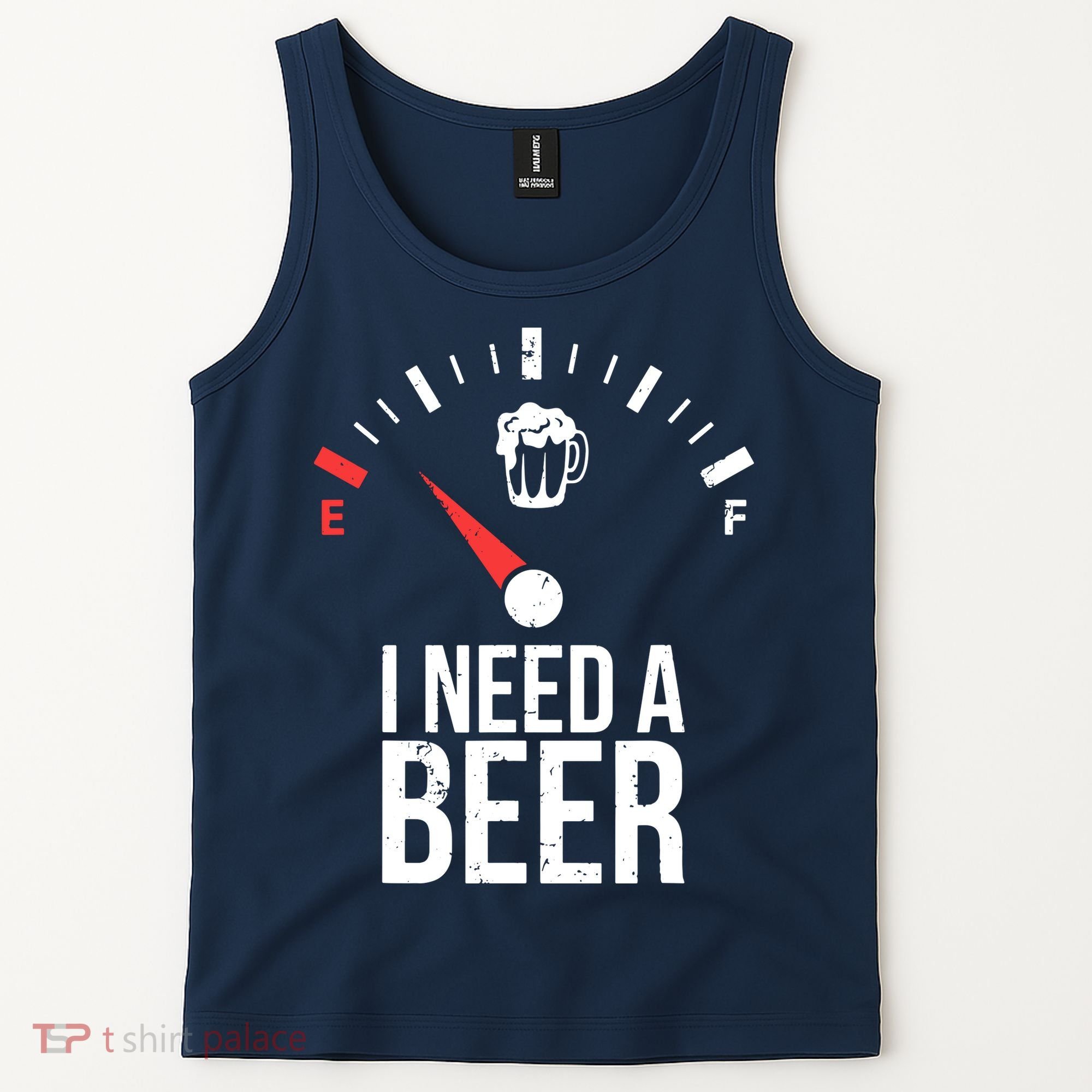 Funny Drinking I Need A Beer Meter Tank Top