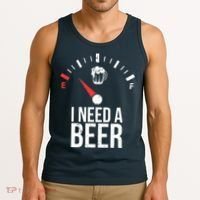 Funny Drinking I Need A Beer Meter Tank Top thumb 3