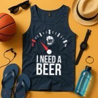 Funny Drinking I Need A Beer Meter Tank Top thumb 4
