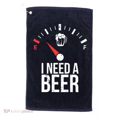 Funny Drinking I Need A Beer Meter Golf Towel
