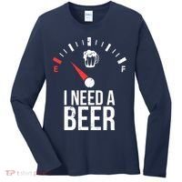 Funny Drinking I Need A Beer Meter Women's Long Sleeve Shirt thumb 0