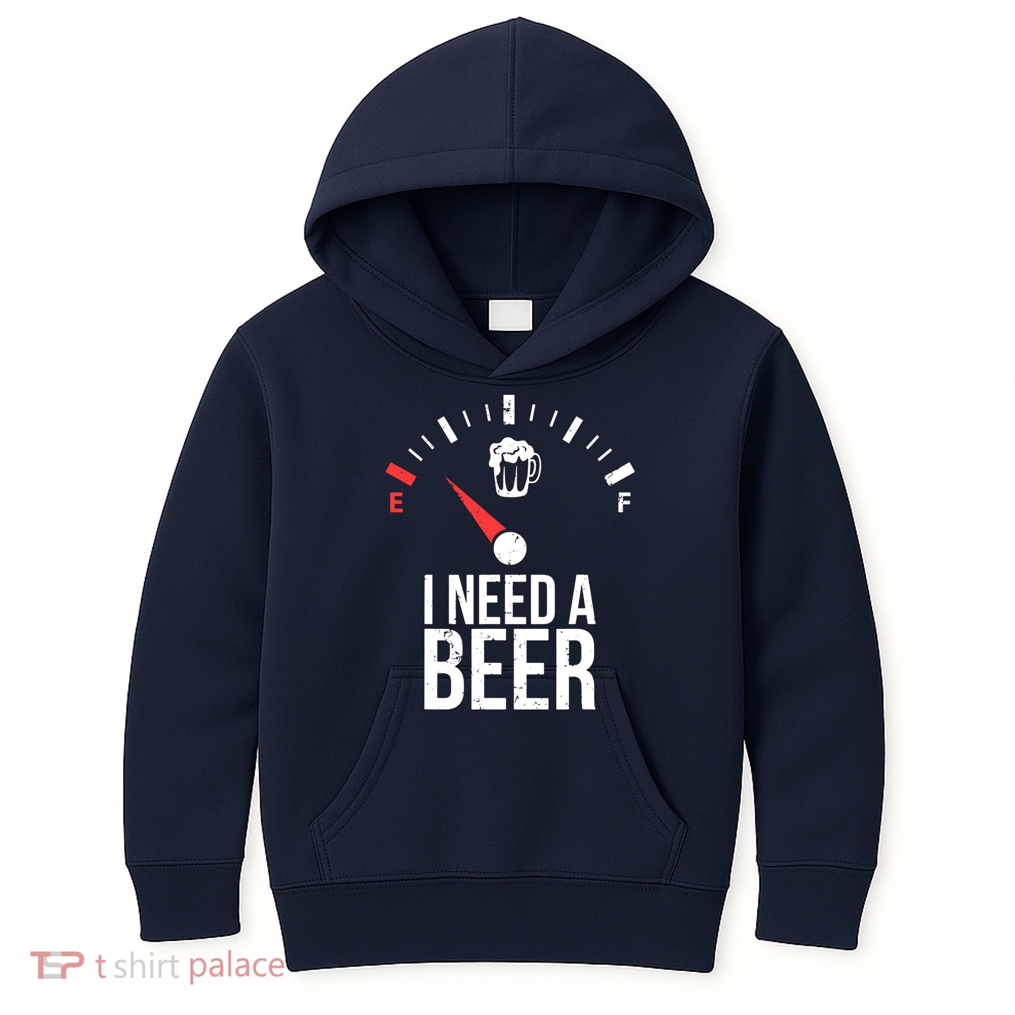 Funny Drinking I Need A Beer Meter Kids Hoodie