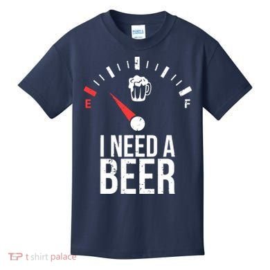 Funny Drinking I Need A Beer Meter Kids T-Shirt