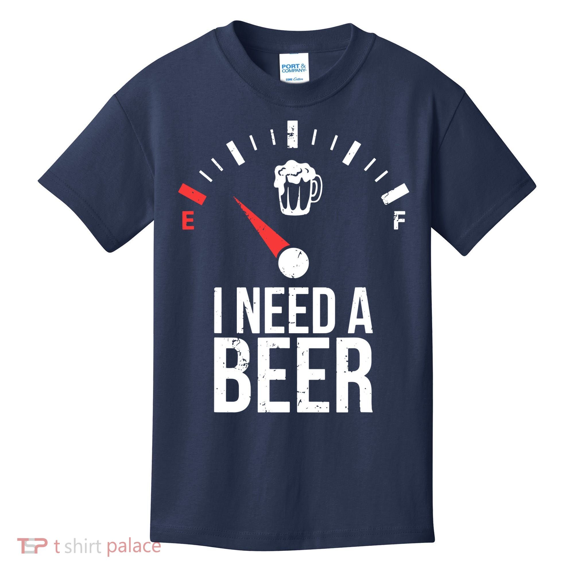 Funny Drinking I Need A Beer Meter Kids T-Shirt