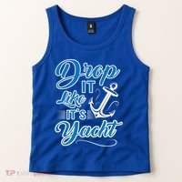 Funny Drop It Like Its Yacht Sailing Graphic With Anchor Gift Tank Top thumb 2
