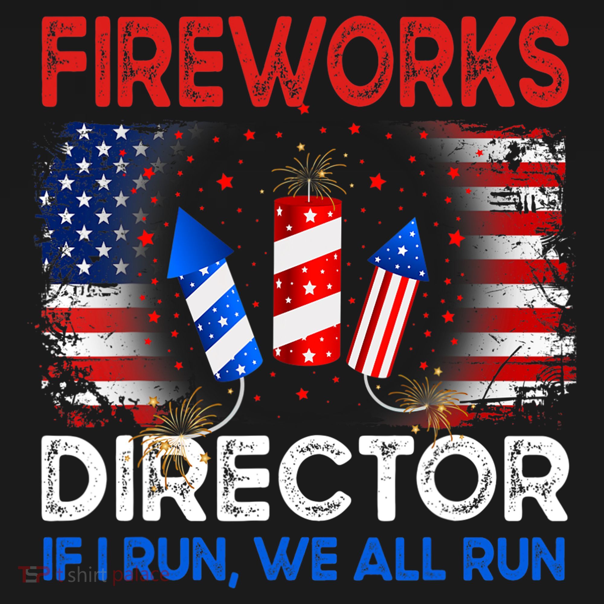 Fireworks Director If I Run We All Run US 4th Of July Ornament