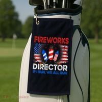 Fireworks Director If I Run We All Run US 4th Of July Golf Towel thumb 2