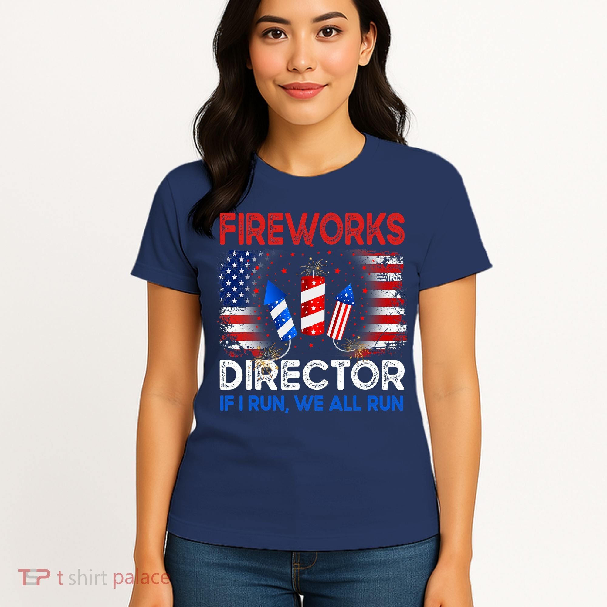 Fireworks Director If I Run We All Run US 4th Of July Women's T-Shirt
