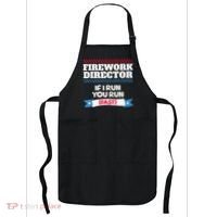 Fireworks Director If I Run You Run July 4th Independence Apron thumb 0