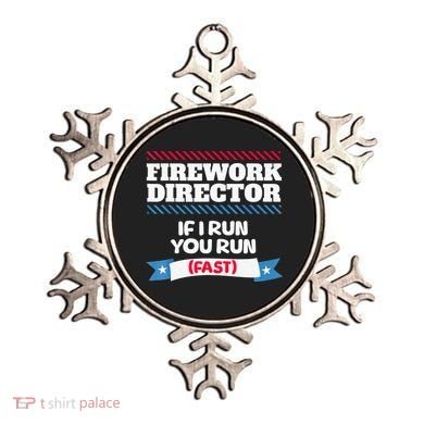 Fireworks Director If I Run You Run July 4th Independence Ornament