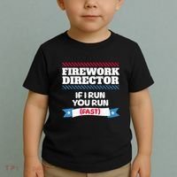 Fireworks Director If I Run You Run July 4th Independence Toddler T-Shirt thumb 2