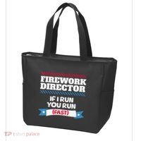 Fireworks Director If I Run You Run July 4th Independence Tote Bag thumb 3