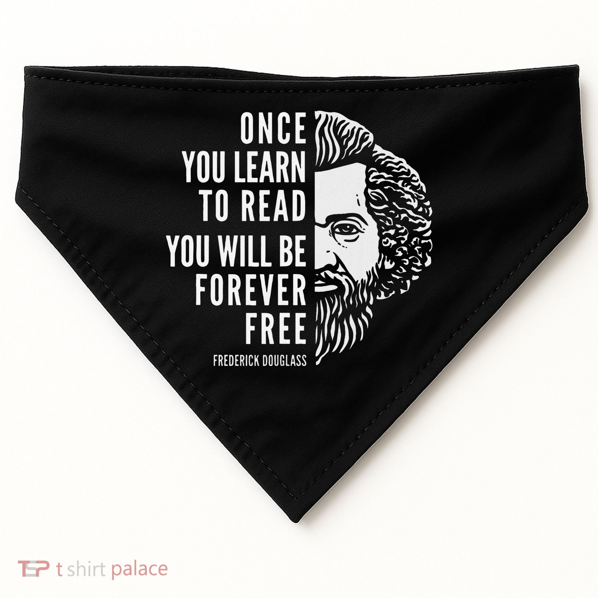 Frederick Douglass Inspiring Quote Once You Learn To Read USA-Made Doggie Bandana