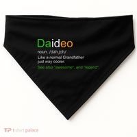 Funny Daideo Ireland Grandfather Grandpa Definition USA-Made Doggie Bandana thumb 0