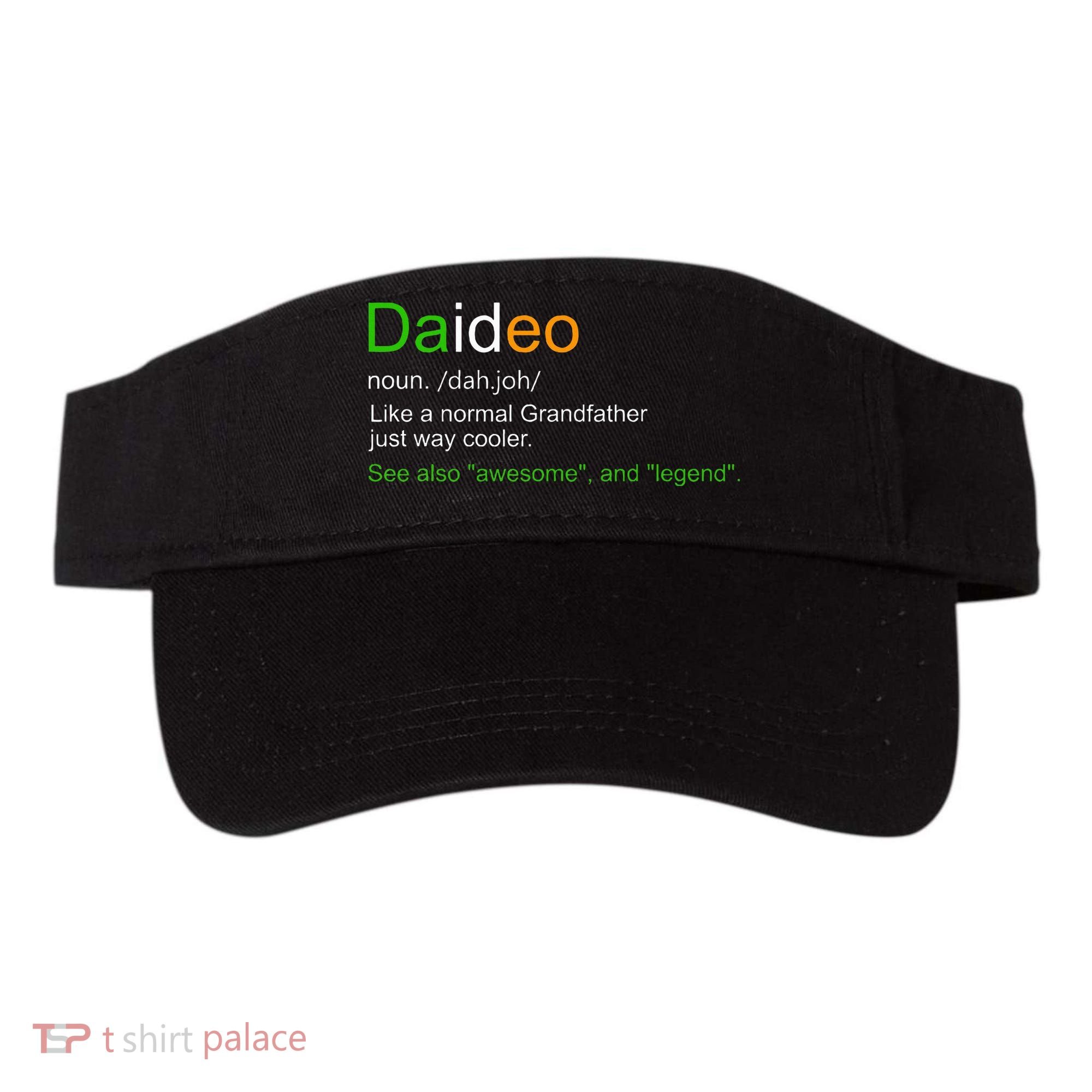 Funny Daideo Ireland Grandfather Grandpa Definition Visor