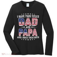 Father Day I Have Two Titles Dad And Papa Women's Long Sleeve Shirt thumb 0