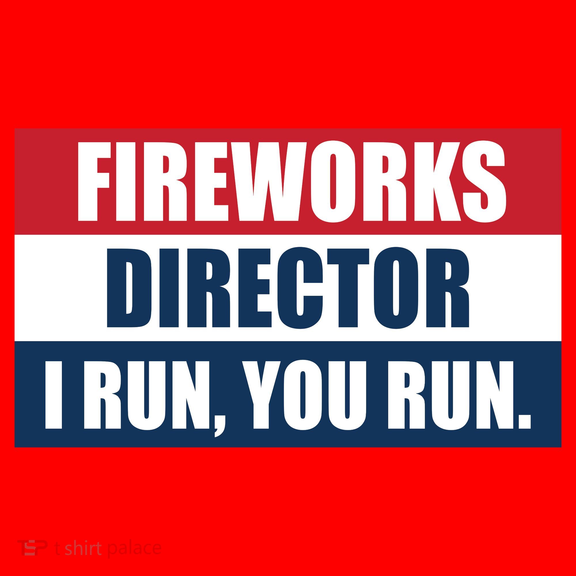 Fireworks Director I Run You Run Santa Hat