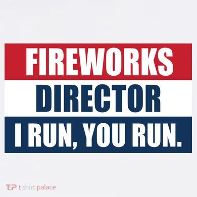 Fireworks Director I Run You Run USA-Made Doggie Bandana