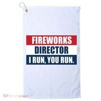 Fireworks Director I Run You Run Golf Towel thumb 0