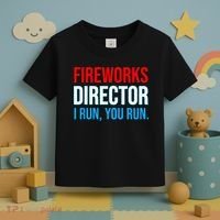 Fireworks Director I Run You Run Funny 4th Of July Party Toddler T-Shirt thumb 3