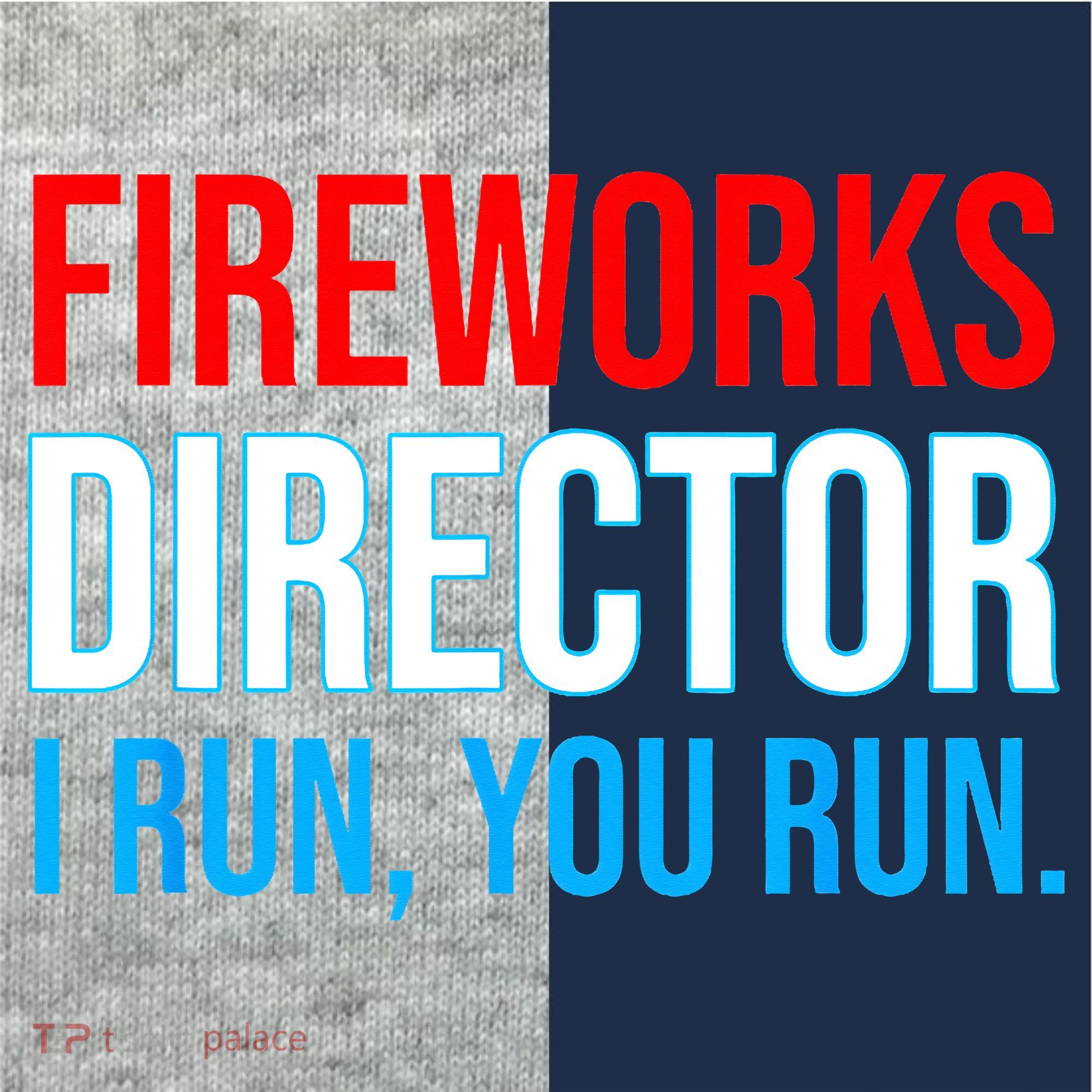 Fireworks Director I Run You Run Funny 4th Of July Party Kids Colorblock Raglan Jersey