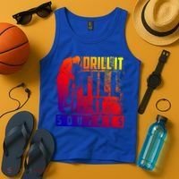 Funny Drill It Till It Squirts For Ice Fishing Lovers Cool Gift Tank Top thumb 4
