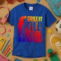 Funny Drill It Till It Squirts For Ice Fishing Lovers Cool Gift Kids T-Shirt thumb 3