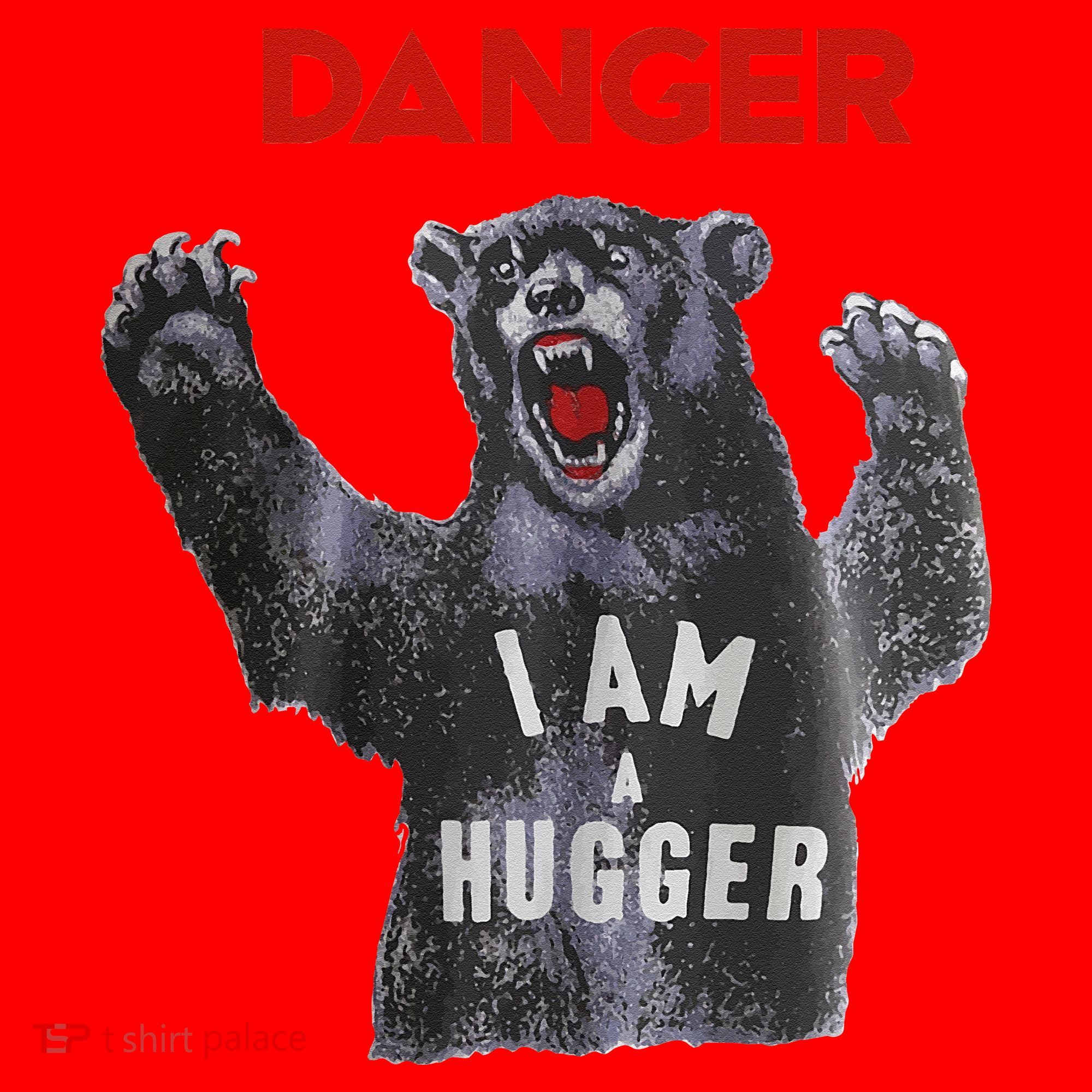 Funny Danger Im Hugger Bear Sun Nerd Geek Graphic Santa Hat