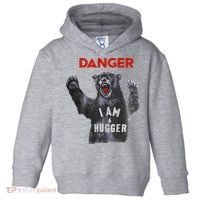Funny Danger Im Hugger Bear Sun Nerd Geek Graphic Toddler Hoodie thumb 0