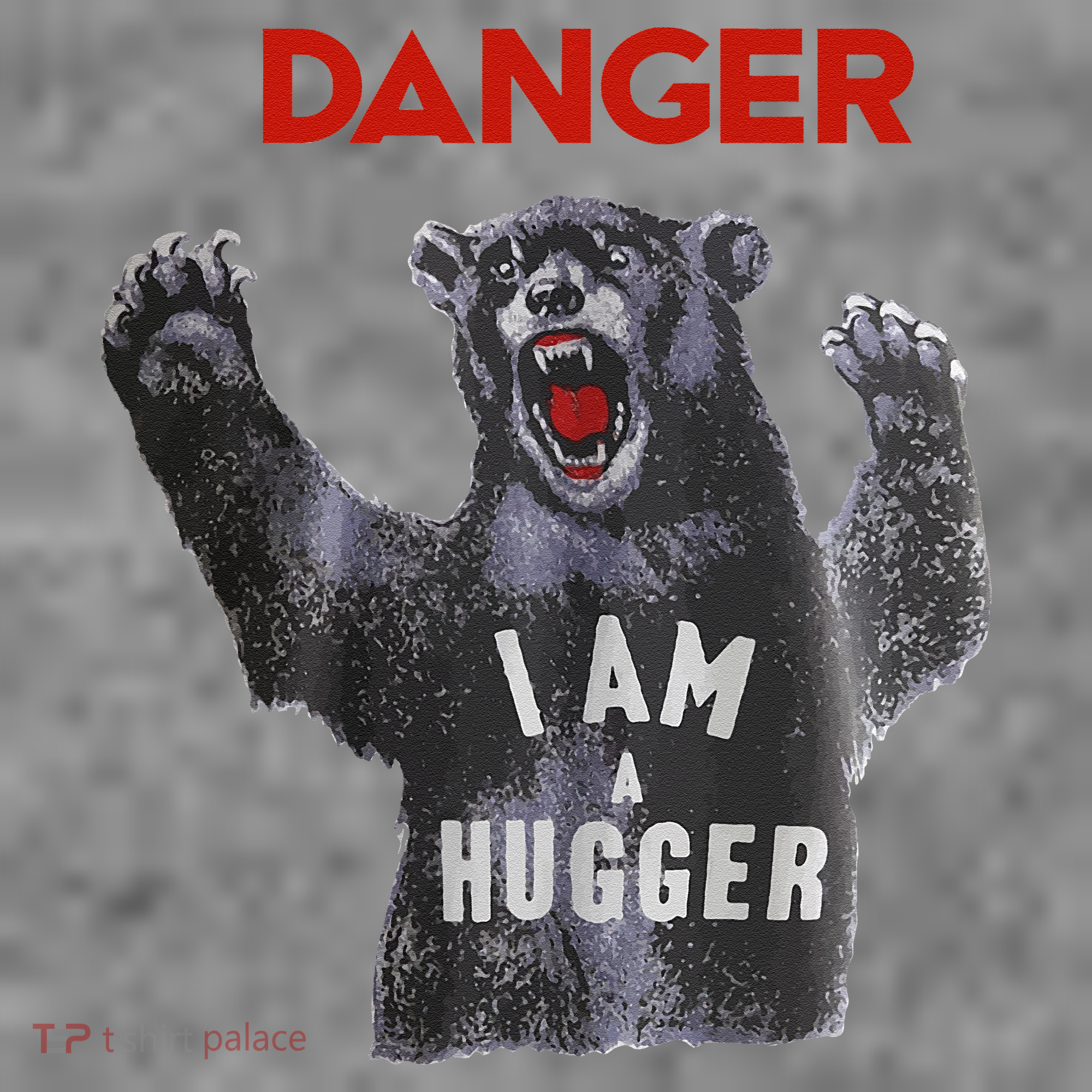 Funny Danger Im Hugger Bear Sun Nerd Geek Graphic Toddler Hoodie
