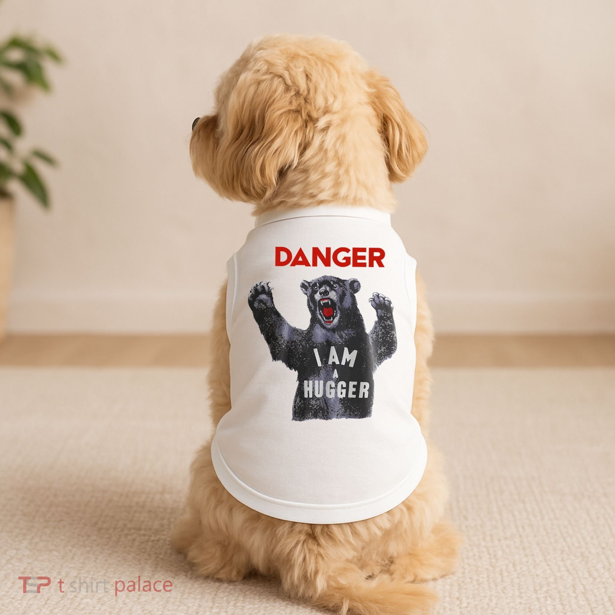 Funny Danger Im Hugger Bear Sun Nerd Geek Graphic Doggie Tank