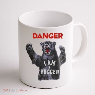 Funny Danger Im Hugger Bear Sun Nerd Geek Graphic Coffee Mug back