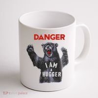 Funny Danger Im Hugger Bear Sun Nerd Geek Graphic Coffee Mug thumb 1